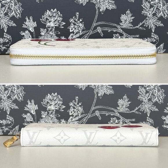 LOUIS VUITTON x Murakami 2025 Zippy Wallet M14240 White Monogram Cherry NEW Box - Picture 4 of 14